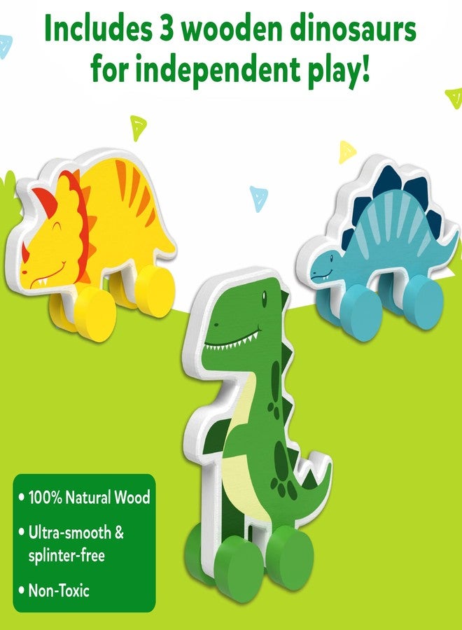 Skillmatics Wooden Dinosaur Toys on Wheels, Imaginative Play for Toddlers, Educational Gifts for Infants 9 Months to 3 Years - Image 2